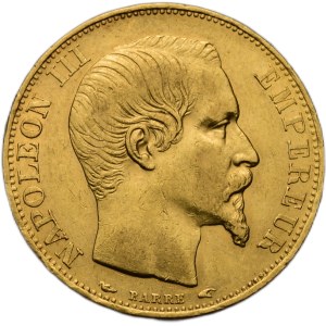 Francie, Napoleon III. 1852 - 1872, 20 frank 1854 A - Paříž