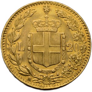 Itálie, Umberto I. 1878 - 1900, 20 lira 1882 R - Řím