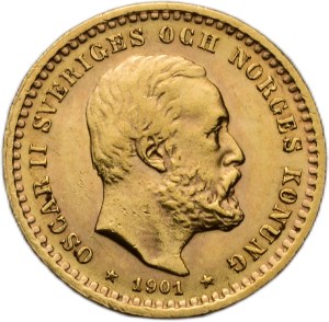Sweden, Oskar II. 1872-1907, 5 kronor 1901