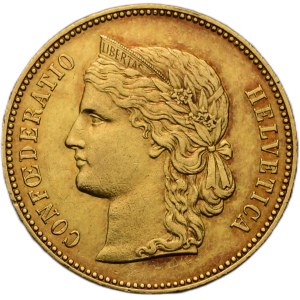 Švajčiarsko, republika, 20 frankov 1891 B
