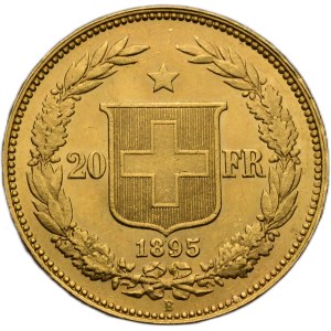 Švýcarsko, republika, 20 frank 1895 B