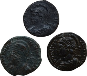 Convolutes, Constantinopolis + Urbs Roma, AE 3/4, minc. Trier, Lyon, Rome