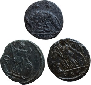 Convolutes, Constantinopolis + Urbs Roma, AE 3/4, minc. Trier, Lyon, Rome
