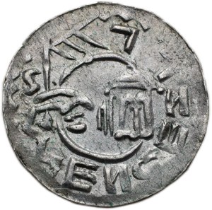 Vratislav II. 1061-1092, denarius Cach 354 broad crown