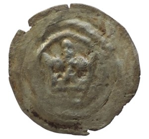 Charles IV. 1346-1378, Hollow penny with lily crown, Kutná Hora, 0,27g/16mm Smolík tab. VII/5, Castelin p. 94, no. 27b RRR