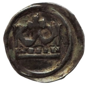 Charles IV. mint Heidingsfeld (newly assigned to Hungary = Wenceslas III.), as No. 218, but a penny !, 9,1mm/0,26g
