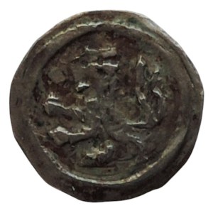 Charles IV. mint Heidingsfeld (newly assigned to Hungary = Wenceslas III.), as No. 218, but a penny !, 9,1mm/0,26g