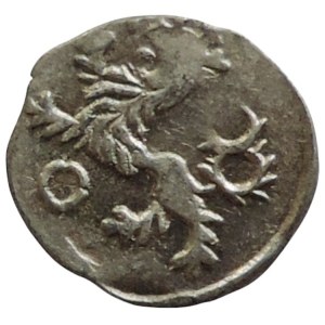 Zikmund Lucemburský 1419-1437, Vratislav, haléř Jan Křtitel/český lev, před ním písmeno O