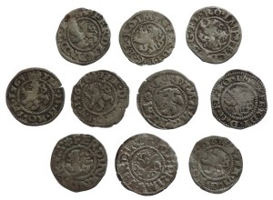 Ferdinand I. 1526-1564, one-sided white penny, various-7x, 1562, 1563-2x, imperforate 10 pcs.