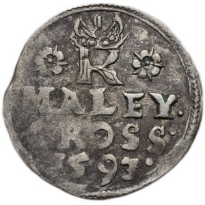 Rudolf II. 1576-1612, malý groš 1593, Jáchymov-Hoffmann
