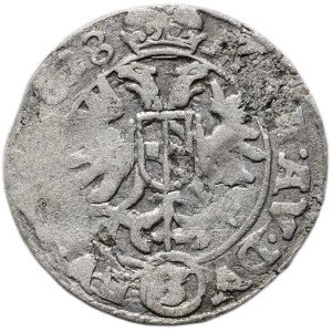 Ferdinand II. 1619-1637 (mince dobrého zrna), 3 krejcar 1628 Praha-Hübmer