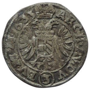 Ferdinand II. 1619-1637 (coins of good grain), 3 krejcar 1633 Prague-Schuster