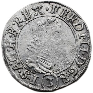 Ferdinand II. 1619-1637 (mince dobrého zrna), 3 krejcar 1636 Praha-Schuster