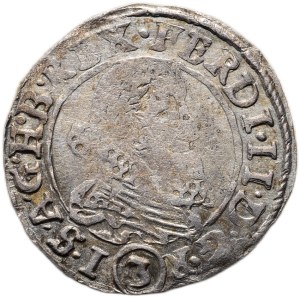 Ferdinand II. 1619-1637 (mince dobrého zrna), 3 krejcar 1638 Praha-Wolker