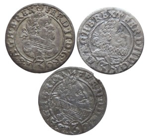Ferdinand II. 1619-1637 (coins of good grain), 3 krejcar 1626, 1630, 1631 HR