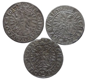 Ferdinand II. 1619-1637 (coins of good grain), 3 krejcar 1626, 1630, 1631 HR