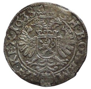 Ferdinand III. 1637-1657, 3 krejcar 1638 Prague-Wolker