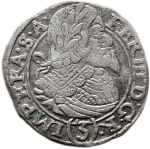 Ferdinand III. 1637-1657, 3 krejcar 1641 Prague-Wolker
