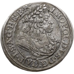 Leopold I. 1657-1705, VI krejcar 1685 SHS Vratislav - Hammerschmidt