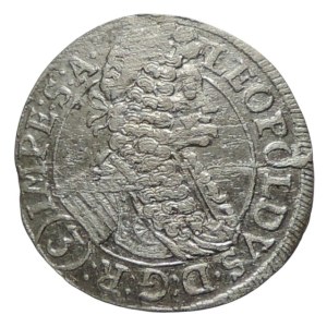 Leopold I. 1657-1705, 3 krejcar 1697 GE Praha-Egerer, MKČ 1425, dr.vada razidla, válcovaný