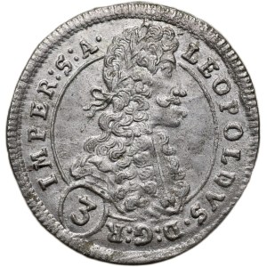 Leopold I. 1657-1705, 3 krejcar 1701 GE Praha - Egeger