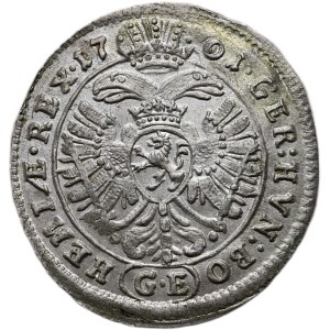 Leopold I. 1657-1705, 3 krejcar 1701 GE Praha - Egeger