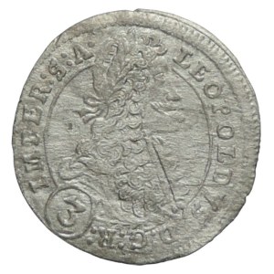 Leopold I. 1657-1705, 3 krejcar 1701 GE Prague-Egerer