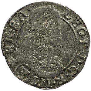 Leopold I. 1657-1705, 3 krejcar 1677 Kutná Hora - Hackl