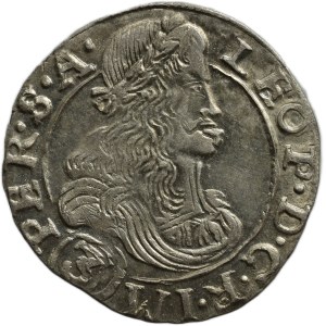 Leopold I. 1657-1705, 3 krejcar 1679 Kutná Hora - Krahe