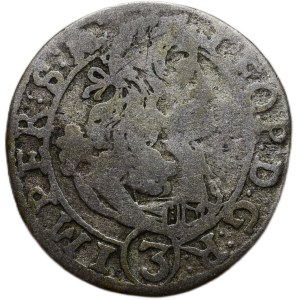 Leopold I. 1657-1705, 3 krejcar 1668 GE Jáchymov(Praha) - Seling