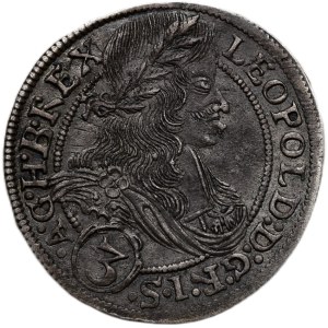 Leopold I. 1657-1705, 3 krejcar 1665 FBL Kladsko - Franc de Lisola