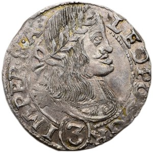 Leopold I. 1657-1705, 3 krejcar 1666 Kutná Hora - Hackl