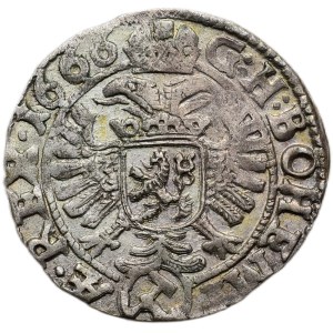 Leopold I. 1657-1705, 3 krejcar 1666 Kutná Hora - Hackl
