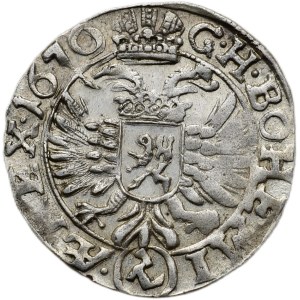 Leopold I. 1657-1705, 3 krejcar 1670 Kutná Hora - Hackl