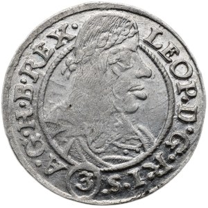 Leopold I. 1657-1705, 3 krejcar 1665 SHS Vratislav - Hammerschmidt