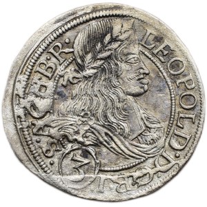 Leopold I. 1657-1705, 3 krejcar 1667 SHS Vratislav-Hammerschmidt
