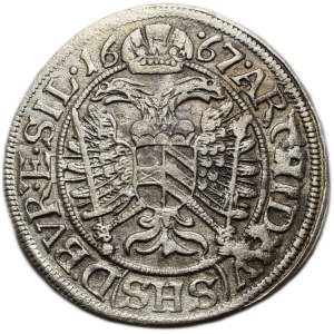 Leopold I. 1657-1705, 3 krejcar 1667 SHS Vratislav-Hammerschmidt