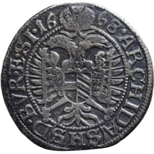 Leopold I. 1657-1705, 3 krejcar 1668 SHS Vratislav