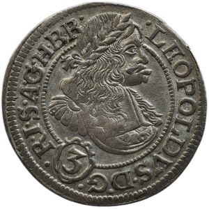 Leopold I. 1657-1705, 3 krejcar 1670/1 SHS Vratislav - Hammerschmidt