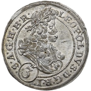 Leopold I. 1657-1705, 3 krejcar 1696 CB Břeh - Brettschneider