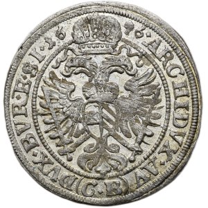 Leopold I. 1657-1705, 3 krejcar 1696 CB Břeh - Brettschneider