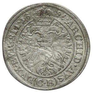 Leopold I. 1657-1705, 3 krejcar 1696 CB Břeh-Brettschneider