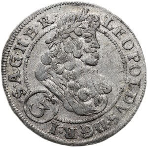 Leopold I. 1657-1705, 3 krejcar 1702 CB Břeh - Brettschneider