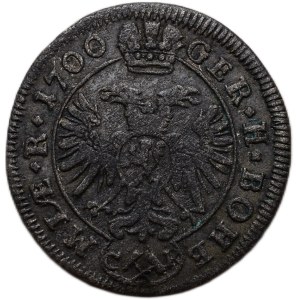 Leopold I. 1657-1705, 1 krejcar 1700 CK Kutná Hora - Krahe