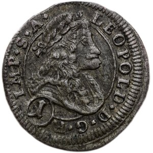 Leopold I. 1657-1705, 1 krejcar 1702 Kutná Hora - Krahe