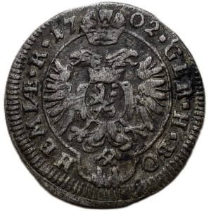 Leopold I. 1657-1705, 1 krejcar 1702 Kutná Hora - Krahe