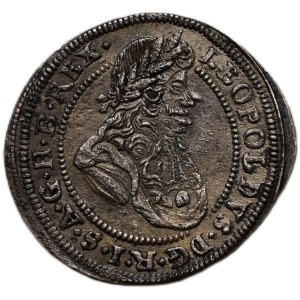 Leopold I. 1657-1705, 1 krejcar 1698 MMW Vratislav - Wackerl