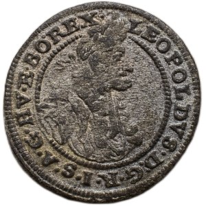 Leopold I. 1657-1705, 1 krejcar 1694 CB Břeh - Brettschneider