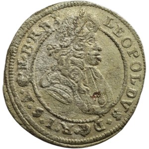Leopold I. 1657-1705, 1 krejcar 1698 CB Břeh - Brettschneider