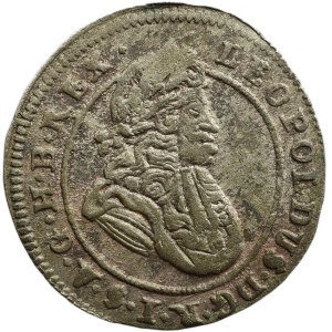 Leopold I. 1657-1705, 1 krejcar 1701 CB Břeh - Brettschneider